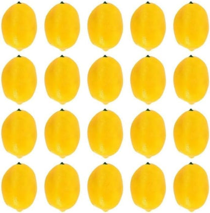 20Pcs Yellow Simulation Artificial Lemon Fake Fruit Disply Home Party Decor Artificial Fruit Trees for Home Decor Artificial Fruit Artificial Plants
