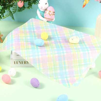 100 Sheets Pastel Plaids Tissue Paper, Spring Buffalo Palids Gift Wrapping Paper for Spring Easter Birthday Baby Shower Party Supplies, 20'' x 14''