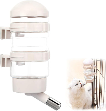 Dog Kennel Water Dispenser, No Drip Water Bottle Container ABS Material BPA Free 16oz for Small Animals