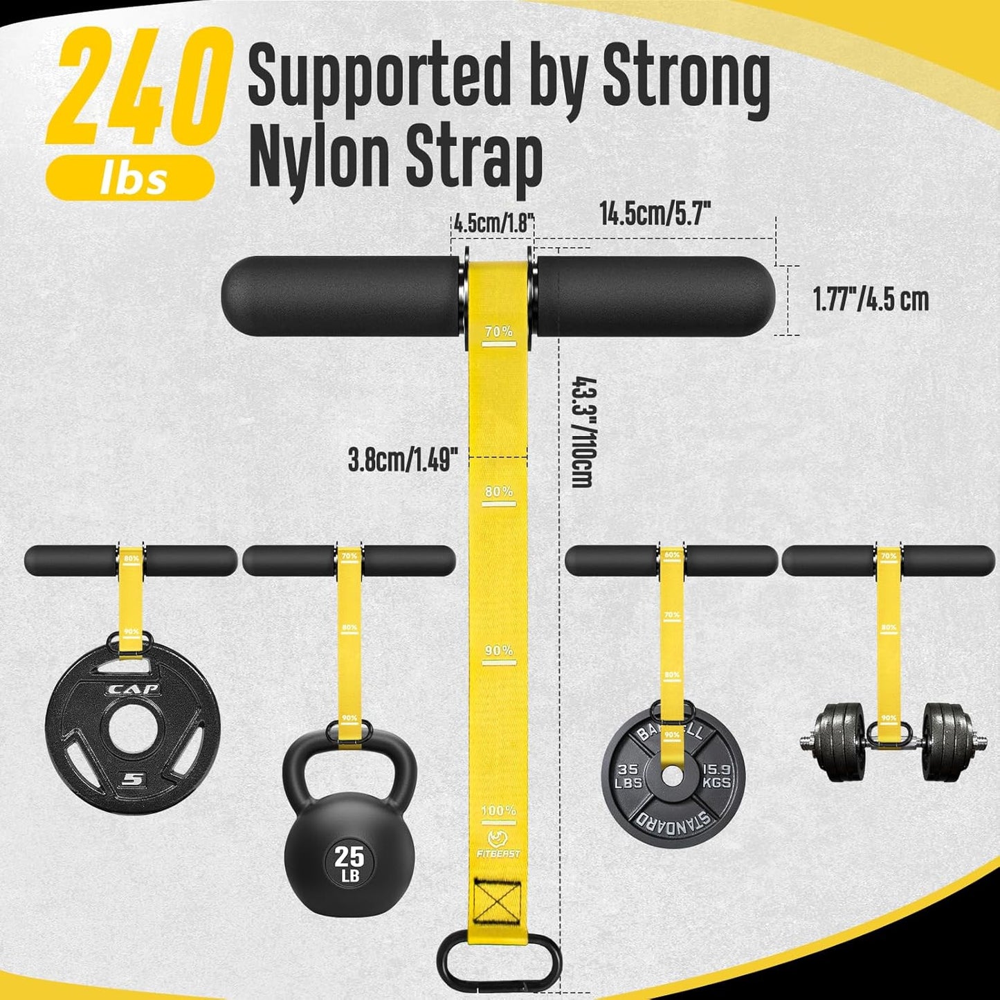 Forearm Strengthener & Forearm Exerciser, Wrist Roller with Thicker Handle, Forearm Strength Trainer with Adjustable Strap - Ideal for Grip Strength, Muscle Building, Rehabilitation