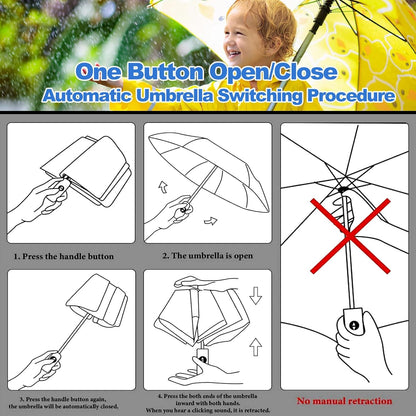 Small Travel Folding Umbrella for Girl, Portable, UV, SunShade, Compact, Automatic, Rain & Wind