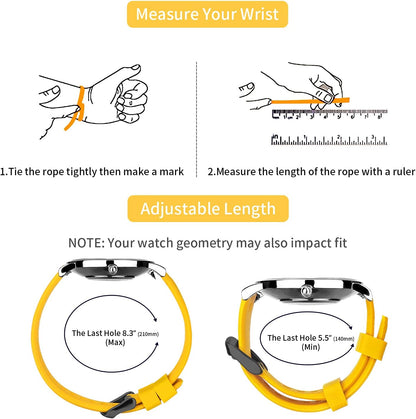 Silicone Watch Bands Rubber - Yellow Quick Release Watch Straps Soft - Waterproof Military Watch Strap for Men Women - for Smart Watches Bracelet Replacement 18mm 19mm 20mm 21mm 22mm