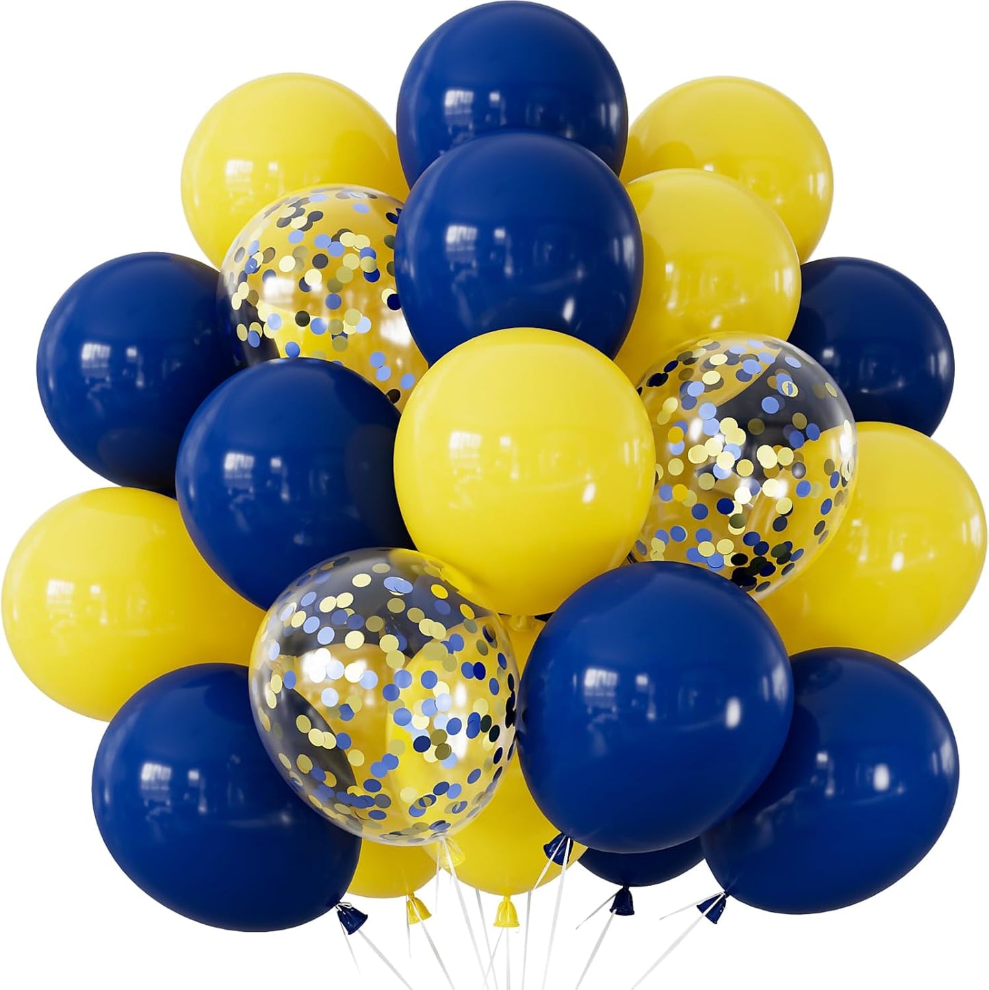 Yellow and White Balloons, Pastel Yellow and White Party Balloons | 50Pcs 12inch Yellow White Confetti Balloons for Sunflower Honeybee Birthday Baby Shower Party Decorations, Indoor Outdoor