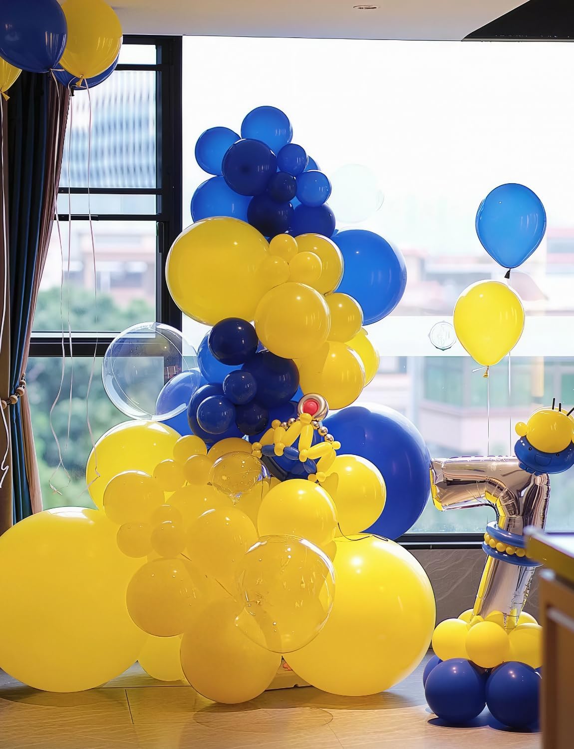 Yellow and White Balloons, Pastel Yellow and White Party Balloons | 50Pcs 12inch Yellow White Confetti Balloons for Sunflower Honeybee Birthday Baby Shower Party Decorations, Indoor Outdoor