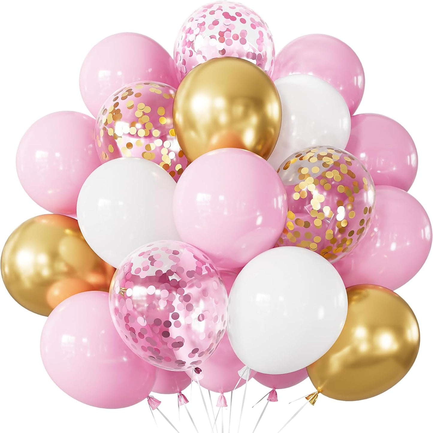Yellow and White Balloons, Pastel Yellow and White Party Balloons | 50Pcs 12inch Yellow White Confetti Balloons for Sunflower Honeybee Birthday Baby Shower Party Decorations, Indoor Outdoor