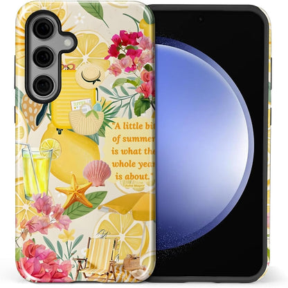 Case for Samsung Galaxy S25 Plus,Exquisitely Pattern Double Protective Phone Cover Cases Soft Silicone for Samsung Galaxy S25 Plus-Coastal Italy Lemon Beach Collage