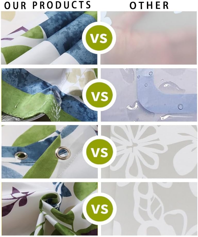 Happy Birthday Shower Curtain with Hooks, Birthday Cake Shower Curtains with Rustproof Grommet, Waterproof Bathroom Decor for Hotel, Bathtub, Camper, 60"x72"