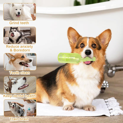 Yellow Water Bottle Dog Toy,Crunchnplay Bottle Toy for Dogs,Floating Dog Chew Toys,Squeaky Dog Toys for Aggressive Chewers,Dog Toy Water Bottle Cruncher,Interactive Dog Toys for Small Dogs Boredom