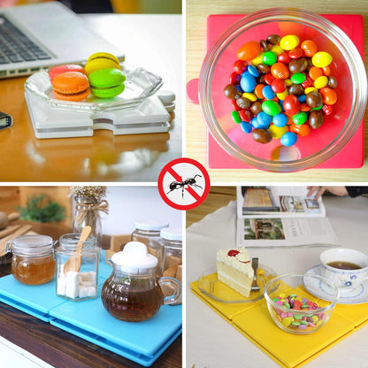 Ant Proof for Food Dish | Ant Proof Dog Cat Pet Bowl | Desktop Plant Pots and Bins No Chemical No Need Fill Water (Yellow)