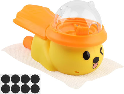 Dog Interactive Treat Dispenser Toy, Interactive Dog Toys Food Puzzle Do g Treat Dispenser Slow Feeder for Small Medium Dogs Cats IQ Training Reduces Bloating for Healthy Eating (Yellow)