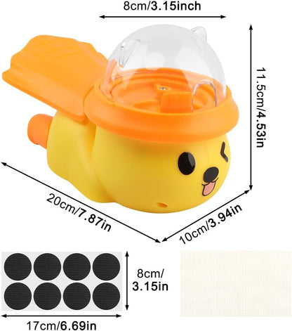 Dog Interactive Treat Dispenser Toy, Interactive Dog Toys Food Puzzle Do g Treat Dispenser Slow Feeder for Small Medium Dogs Cats IQ Training Reduces Bloating for Healthy Eating (Yellow)