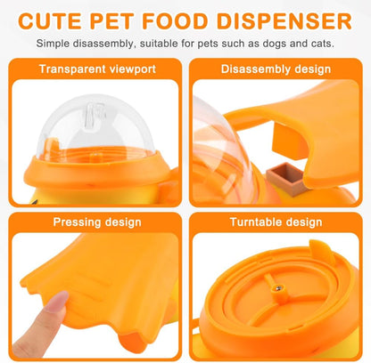 Dog Interactive Treat Dispenser Toy, Interactive Dog Toys Food Puzzle Do g Treat Dispenser Slow Feeder for Small Medium Dogs Cats IQ Training Reduces Bloating for Healthy Eating (Yellow)