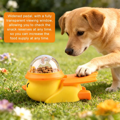 Dog Interactive Treat Dispenser Toy, Interactive Dog Toys Food Puzzle Do g Treat Dispenser Slow Feeder for Small Medium Dogs Cats IQ Training Reduces Bloating for Healthy Eating (Yellow)