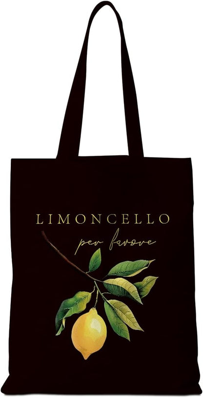 Lemon Tote Bag Italy Travel Lemon Lovers Gifts Shopping Bags | Weekender Bag Italian Gift for Women Sister Friend, Reusable Grocery Bags for Shopping Travelling Vacation Christmas