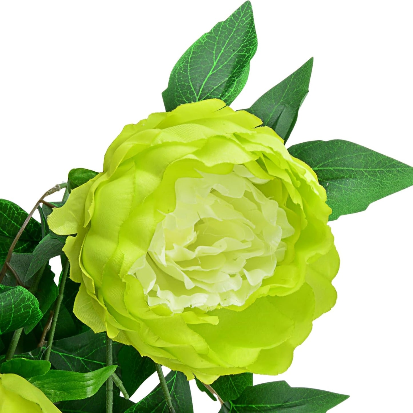 Artificial Peony Silk Flowers Bouquet Home Wedding Decoration (Light Yellow)