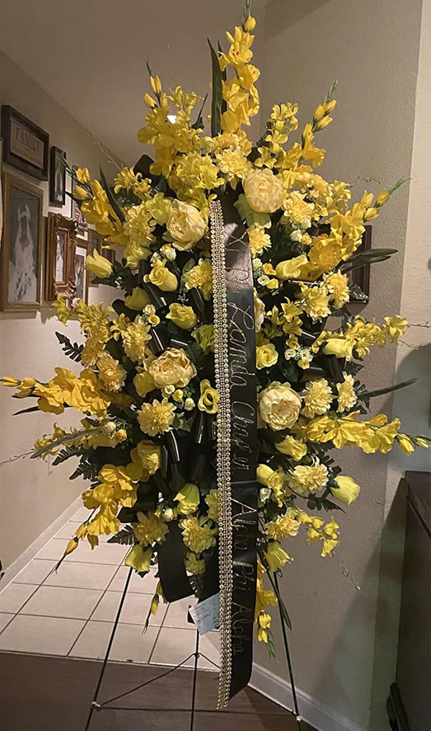 Artificial Peony Silk Flowers Bouquet Home Wedding Decoration (Light Yellow)