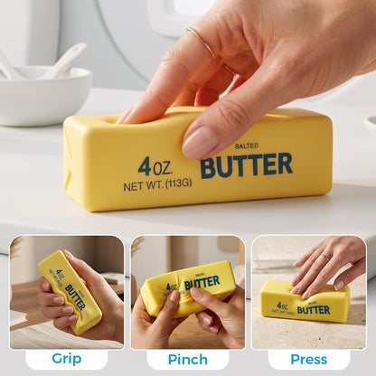 Butter Squishy, Soft Slow Rising Squeeze Toys, Butter Stick Toys (Yellow) | Fidget Toys and Stress Balls Squishies for Office Desk Toys, Party Favors & Birthday Gifts