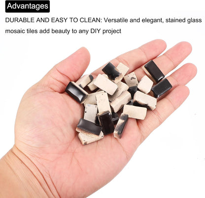 250g Ceramic Mosaic Tiles for Crafts Bulk, Rectangle Yellow Ceramic Tile for Mosaic Kits Garden Stepping Stone Cup Mat