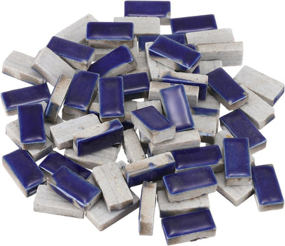 250g Ceramic Mosaic Tiles for Crafts Bulk, Rectangle Yellow Ceramic Tile for Mosaic Kits Garden Stepping Stone Cup Mat