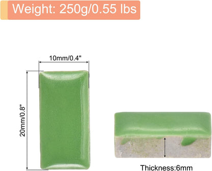 250g Ceramic Mosaic Tiles for Crafts Bulk, Rectangle Yellow Ceramic Tile for Mosaic Kits Garden Stepping Stone Cup Mat