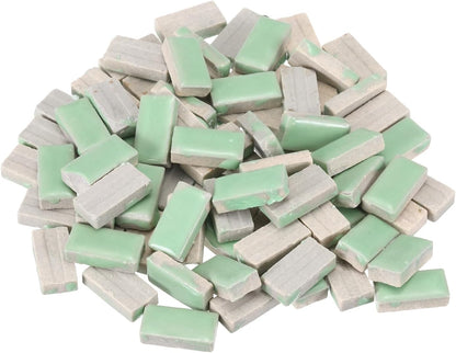 250g Ceramic Mosaic Tiles for Crafts Bulk, Rectangle Yellow Ceramic Tile for Mosaic Kits Garden Stepping Stone Cup Mat