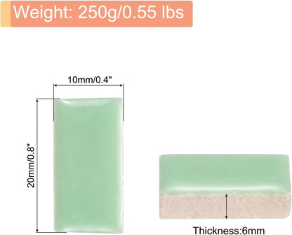 250g Ceramic Mosaic Tiles for Crafts Bulk, Rectangle Yellow Ceramic Tile for Mosaic Kits Garden Stepping Stone Cup Mat