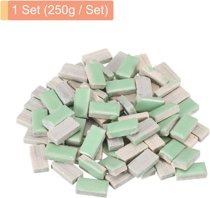 250g Ceramic Mosaic Tiles for Crafts Bulk, Rectangle Yellow Ceramic Tile for Mosaic Kits Garden Stepping Stone Cup Mat