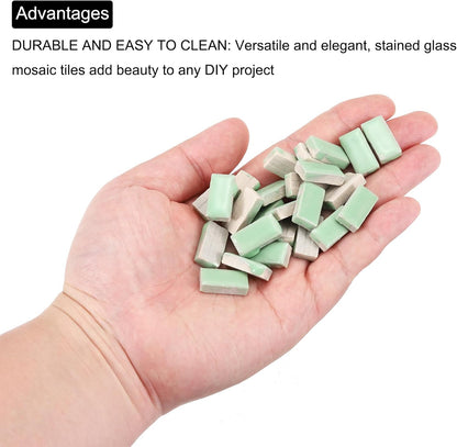 250g Ceramic Mosaic Tiles for Crafts Bulk, Rectangle Yellow Ceramic Tile for Mosaic Kits Garden Stepping Stone Cup Mat