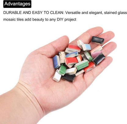 250g Ceramic Mosaic Tiles for Crafts Bulk, Rectangle Yellow Ceramic Tile for Mosaic Kits Garden Stepping Stone Cup Mat