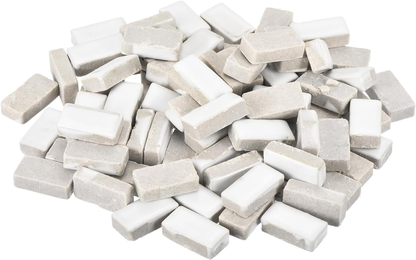 250g Ceramic Mosaic Tiles for Crafts Bulk, Rectangle Yellow Ceramic Tile for Mosaic Kits Garden Stepping Stone Cup Mat