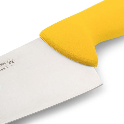 Chef Knife 8 Inch Nitrum Stainless Steel and 200 mm blade. Professional Multipurpose Cooking Knife. Ergonomic Polypropylene Handle. Series 2900. Color Yellow