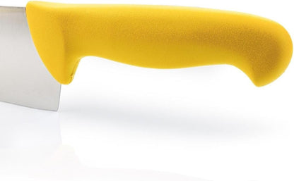 Chef Knife 8 Inch Nitrum Stainless Steel and 200 mm blade. Professional Multipurpose Cooking Knife. Ergonomic Polypropylene Handle. Series 2900. Color Yellow