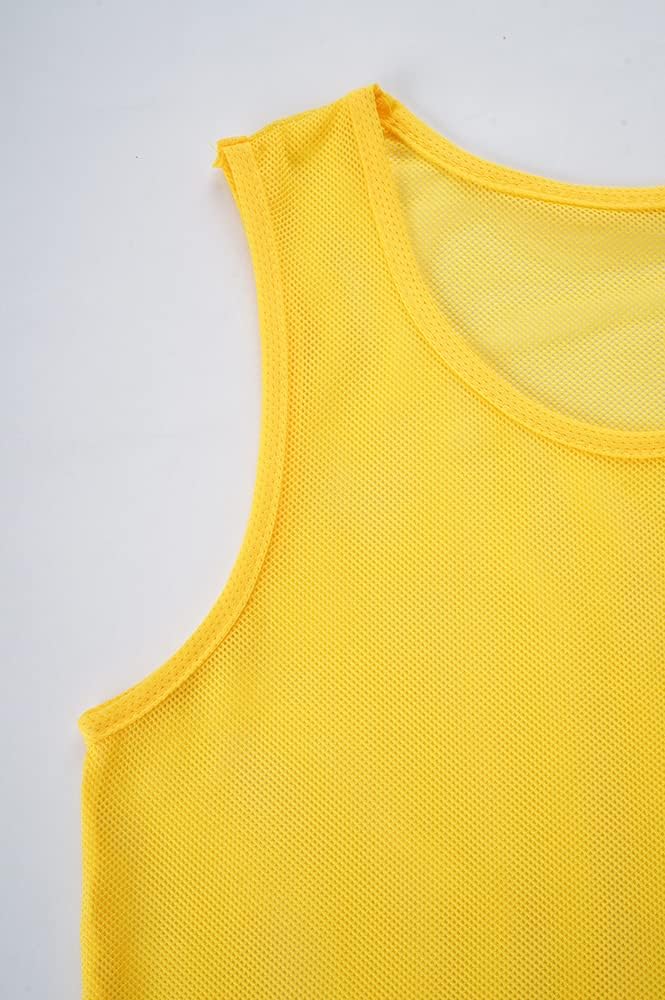 12 Pack Scrimmage Vest/Team Training Jerseys/Sports Pinnies/Practice Jerseys/Soccer Bibs with Carry Bag