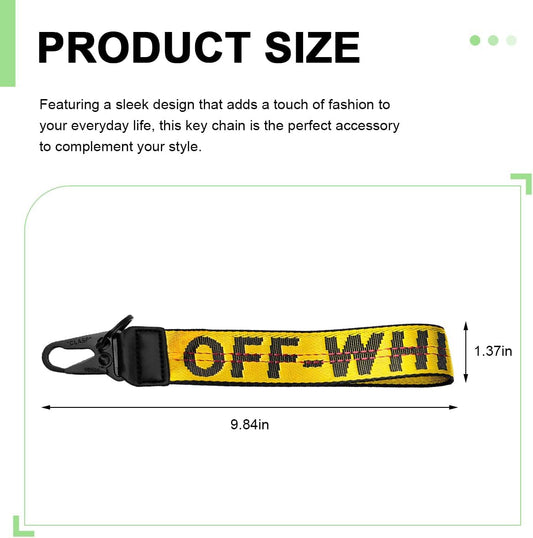 Car Keychain, Fabric Keychain Wrist Lanyard, Key Ring for Cars Keys Wallets Jeans Decoration, Car Accessories (Yellow)