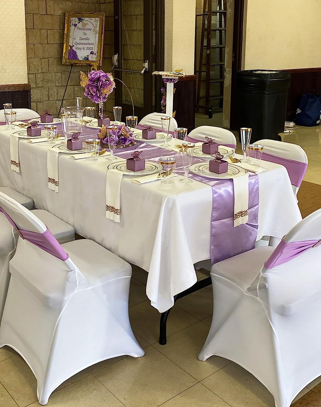 10 Pack Wedding Satin Yellow Table Runners 12 X 108 Inches Table Runner for Party Birthday Banquet Bridal Shower Baby Shower Engagement Tables Decorations - Yellow