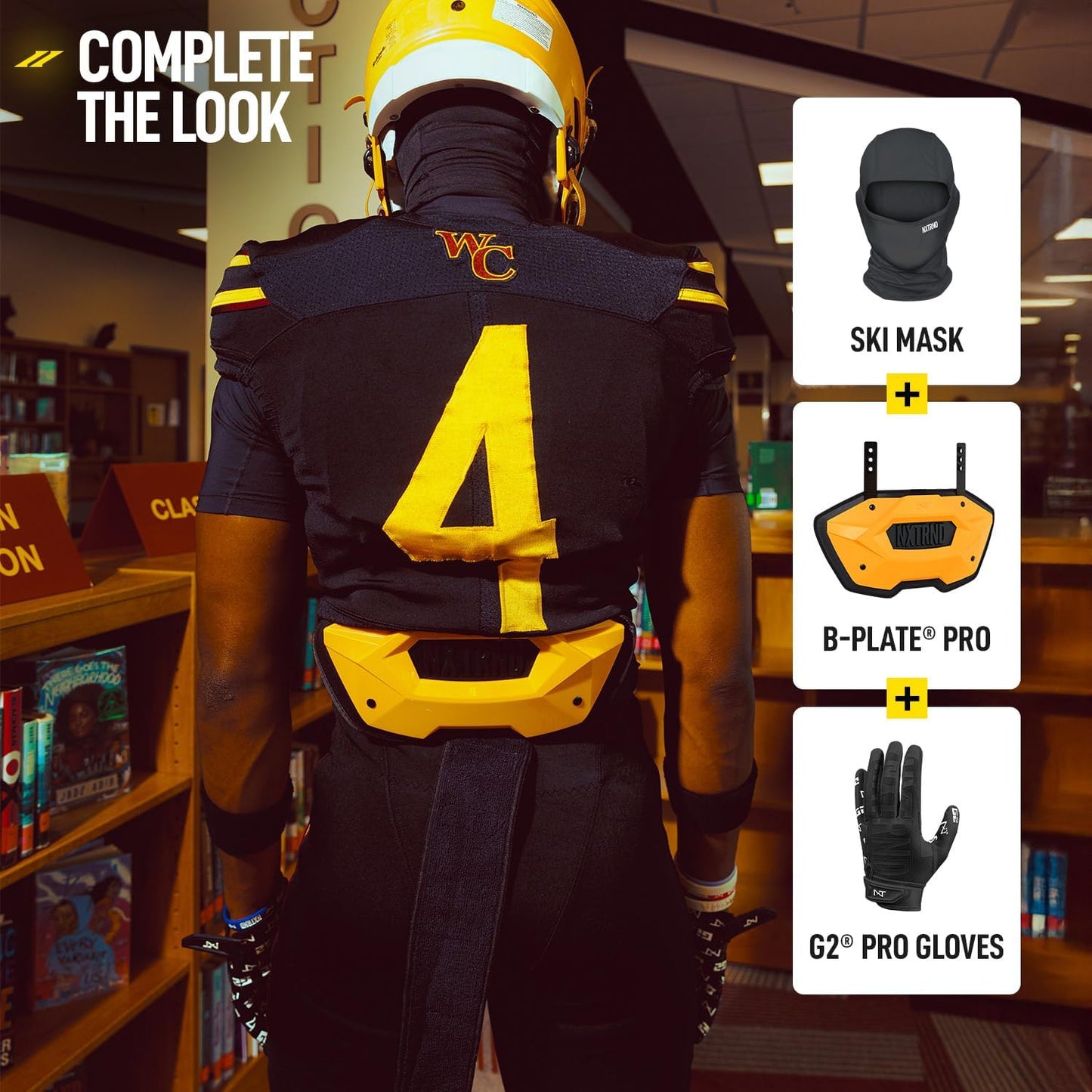 B-Plate Pro, Football Back Plate, Backplate for Shoulder Pads