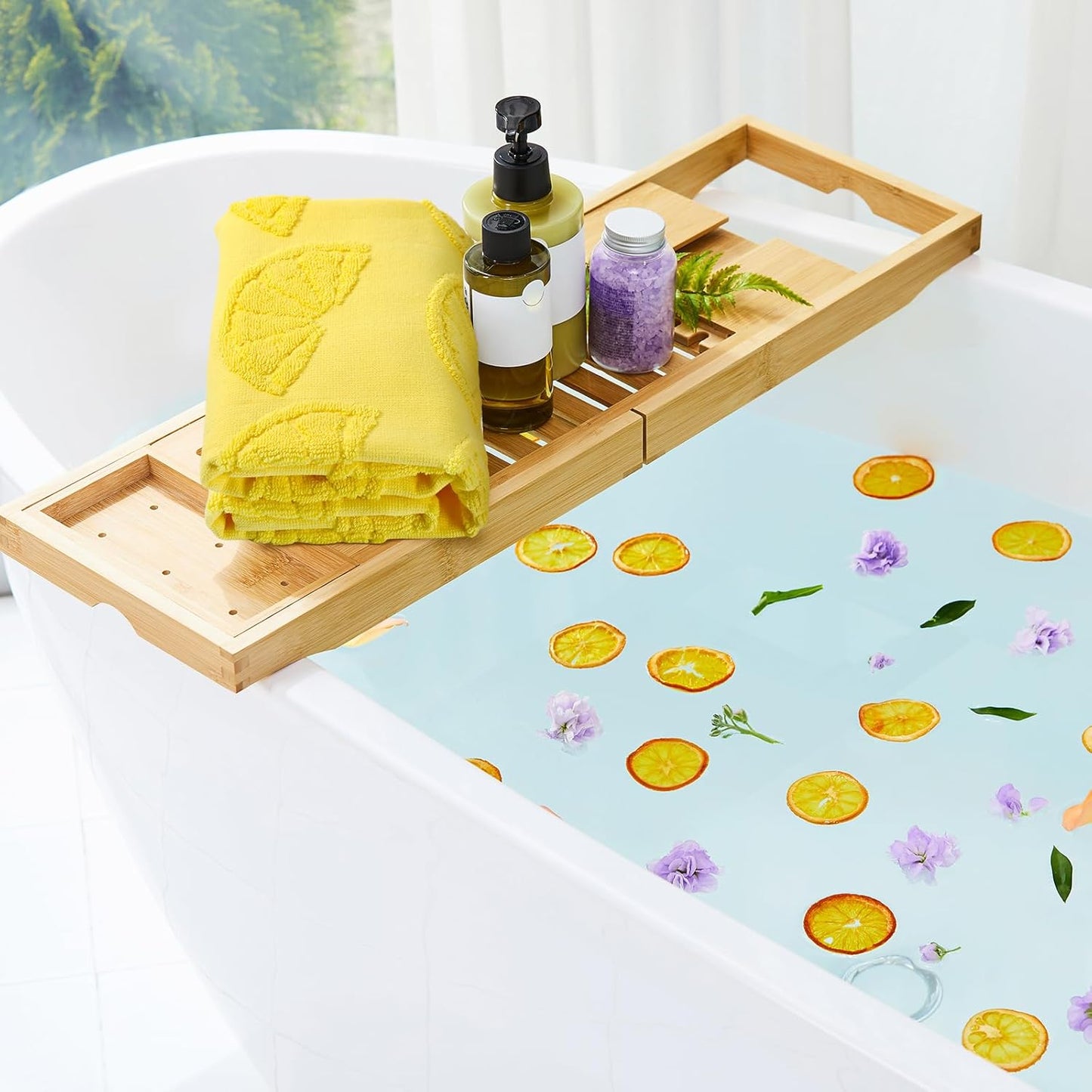 2 Pcs Lemon Hand Towels for Bathroom Decor 100% Cotton Jacquard Weave Soft Absorbent Dish Washcloth Yellow Bath Towel for Bathroom Kitchen Tropical Gifts, 14 x 29 Inches