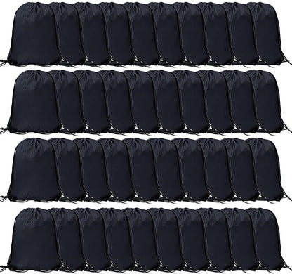 20 Pcs Drawstring Backpack Bulk Draw String Bags Cinch Polyester Bag for Gym Sport, Yellow