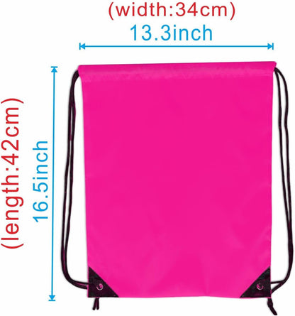 20 Pcs Drawstring Backpack Bulk Draw String Bags Cinch Polyester Bag for Gym Sport, Yellow