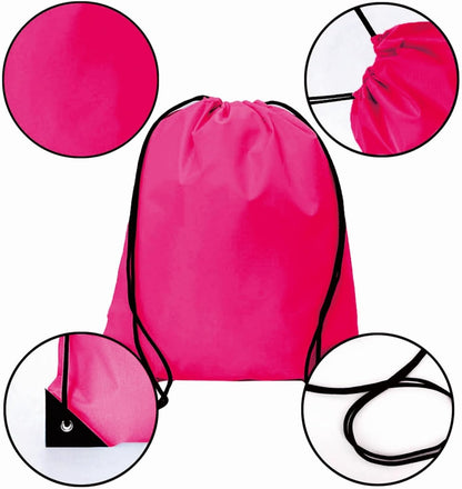 20 Pcs Drawstring Backpack Bulk Draw String Bags Cinch Polyester Bag for Gym Sport, Yellow