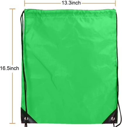 20 Pcs Drawstring Backpack Bulk Draw String Bags Cinch Polyester Bag for Gym Sport, Yellow