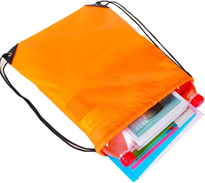 20 Pcs Drawstring Backpack Bulk Draw String Bags Cinch Polyester Bag for Gym Sport, Yellow
