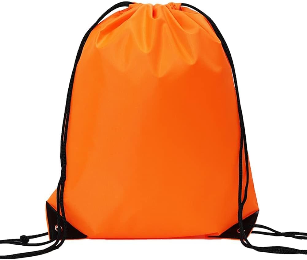 20 Pcs Drawstring Backpack Bulk Draw String Bags Cinch Polyester Bag for Gym Sport, Yellow