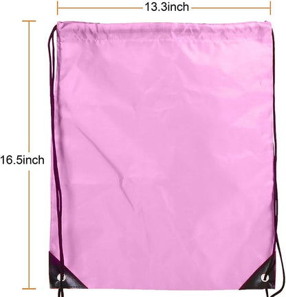 20 Pcs Drawstring Backpack Bulk Draw String Bags Cinch Polyester Bag for Gym Sport, Yellow