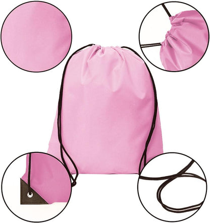 20 Pcs Drawstring Backpack Bulk Draw String Bags Cinch Polyester Bag for Gym Sport, Yellow