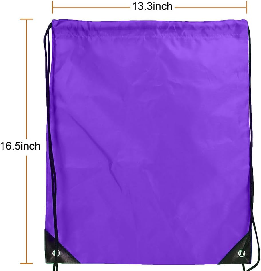20 Pcs Drawstring Backpack Bulk Draw String Bags Cinch Polyester Bag for Gym Sport, Yellow