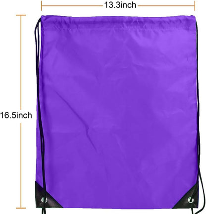 20 Pcs Drawstring Backpack Bulk Draw String Bags Cinch Polyester Bag for Gym Sport, Yellow