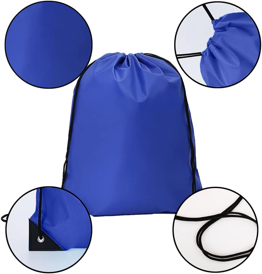 20 Pcs Drawstring Backpack Bulk Draw String Bags Cinch Polyester Bag for Gym Sport, Yellow