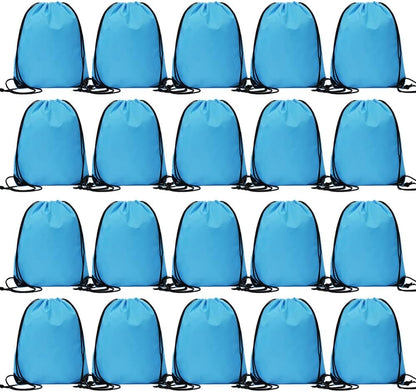 20 Pcs Drawstring Backpack Bulk Draw String Bags Cinch Polyester Bag for Gym Sport, Yellow