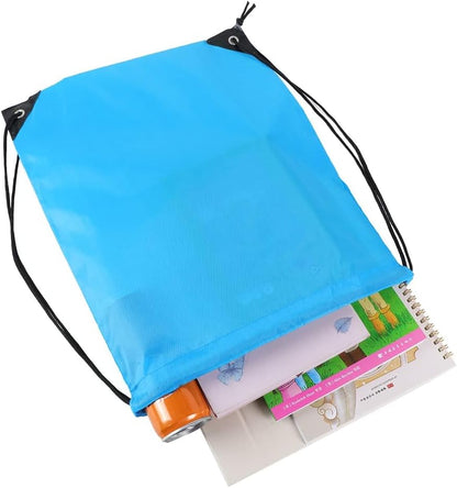20 Pcs Drawstring Backpack Bulk Draw String Bags Cinch Polyester Bag for Gym Sport, Yellow